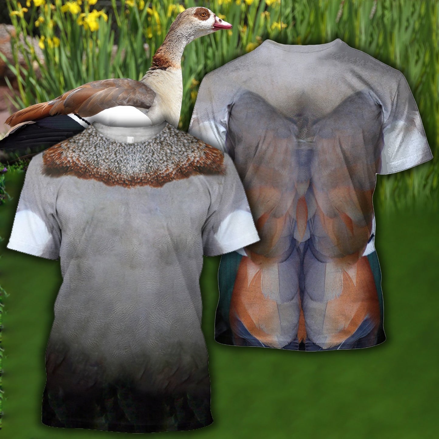 All Over Printed Blue-necked duck Shirts-Apparel-HP Arts-T-Shirt-S-Vibe Cosy™