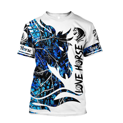 Beautiful Horse 3D All Over Printed shirt for Men and Women Pi060101-Apparel-NNK-T-Shirt-S-Vibe Cosy™