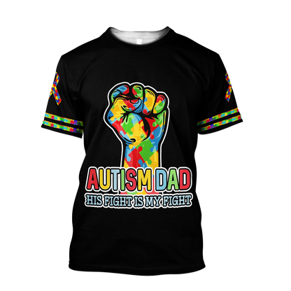 Autism dad 3d hoodie shirt for men and women HAC110504-Apparel-HG-T-shirt-S-Vibe Cosy™