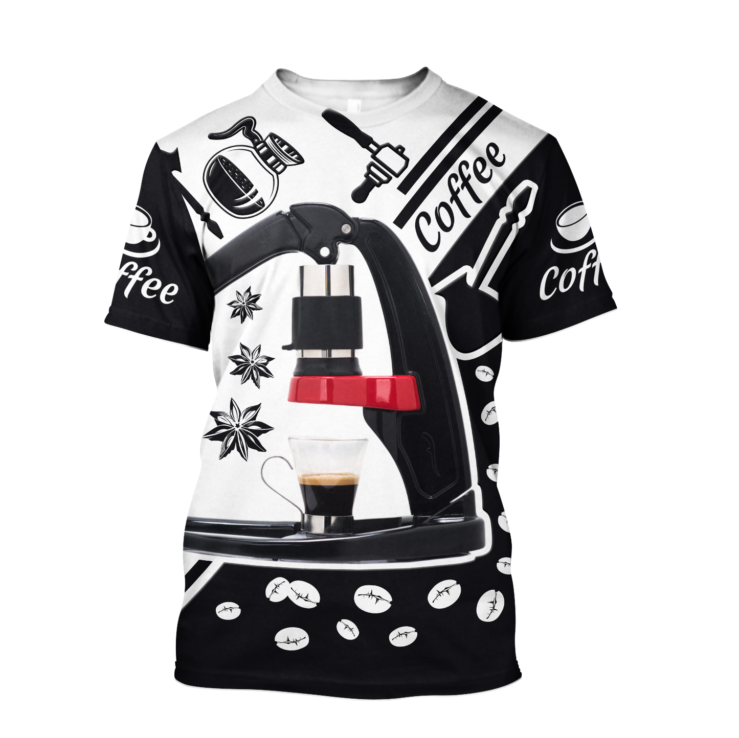 Flair Espresso Maker 3D All Over Printed Differences Between Types Of World Coffee Shirts and Shorts Pi241201 PL-Apparel-PL8386-T shirt-S-Vibe Cosy™