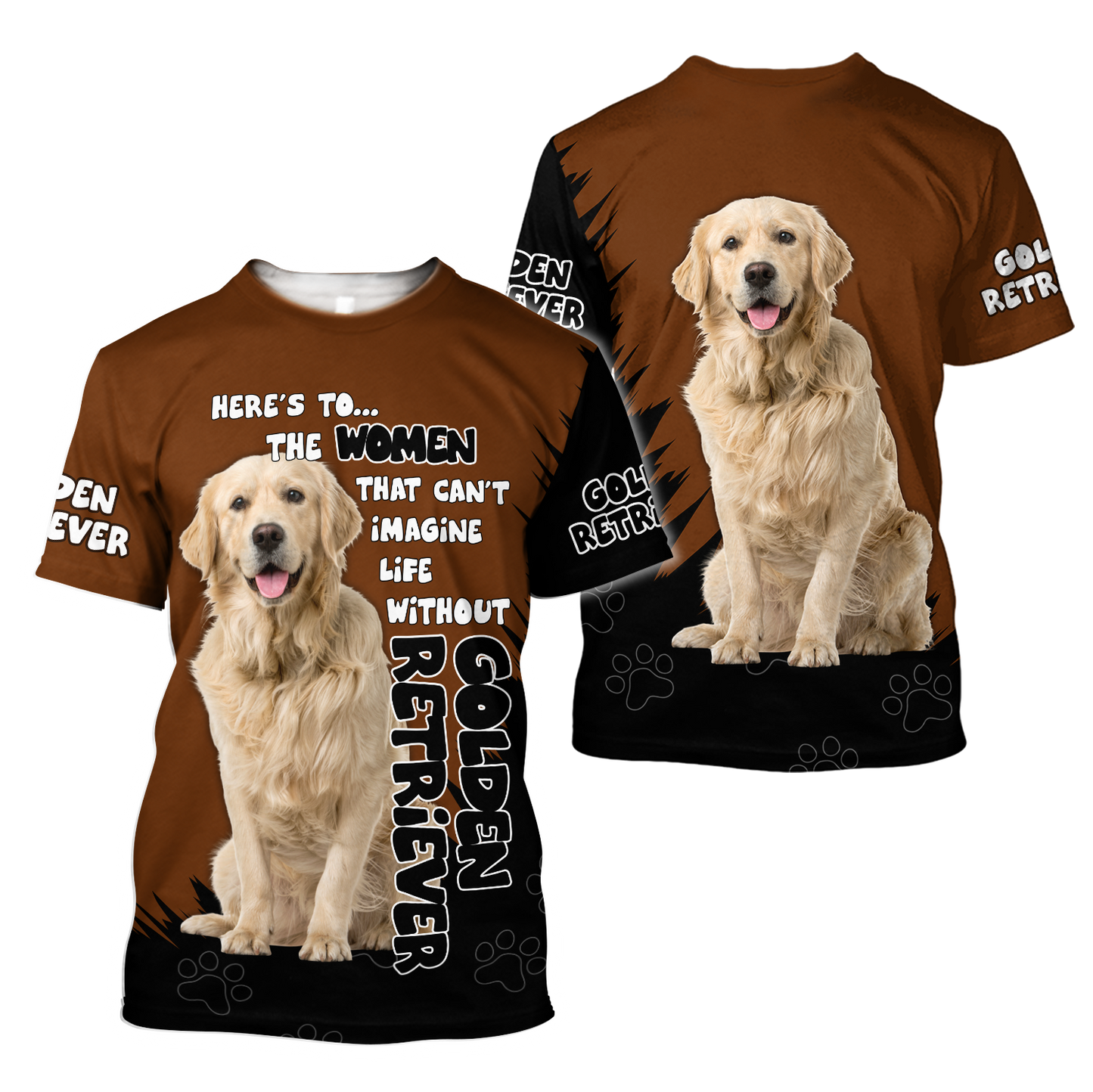 Golden Retriever Dog Lover 3D Full Printed Shirt For Men And Women Pi281208-Apparel-MP-T-Shirt-S-Vibe Cosy™