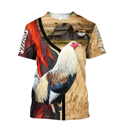 Premium Rooster 3D All Over Printed Unisex Shirts