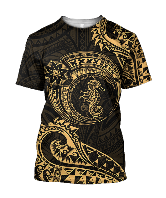 Seahorse Polynesian 3d all over printed shirt and short for man and women JJ200201 PL-Apparel-PL8386-Hoodie-S-Vibe Cosy™