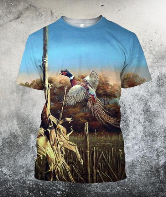 Hunting Bird Art 3D All Over Printed Shirts-Apparel-HP Arts-T-Shirt-S-Vibe Cosy™