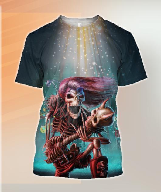 Music Is My Life And Skull Is My Love PL212-Apparel-PL8386-T- Shirt-S-Vibe Cosy™