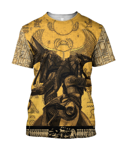 Anubis Ancient Egypt 3D All Over Printed Hoodie Clothes JJ070301-Apparel-MP-T-Shirt-S-Vibe Cosy™