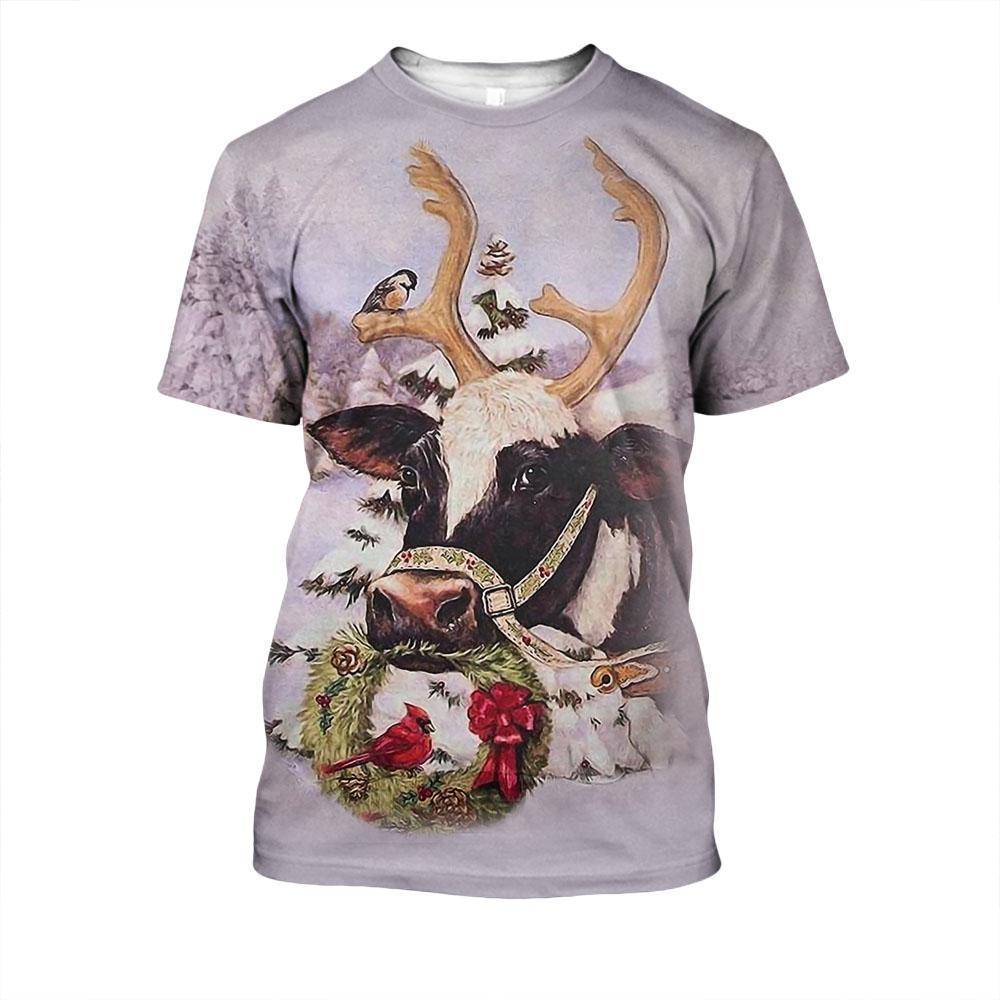 Cow Christmas Shirts-Apparel-HD09-T-Shirt-S-Vibe Cosy™