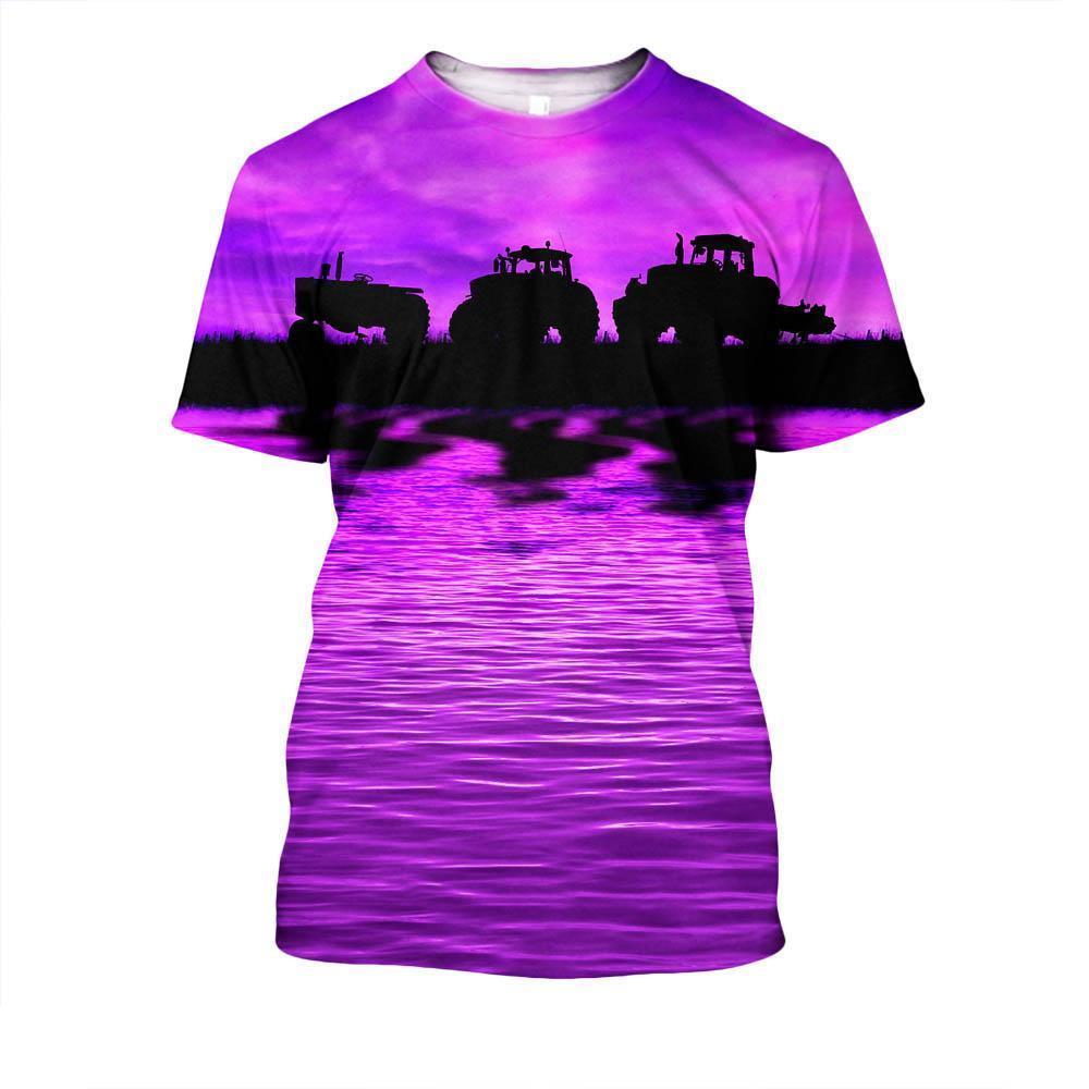 Beautiful Violet Tractor Hoodie-Apparel-HD09-T-Shirt-S-Vibe Cosy™