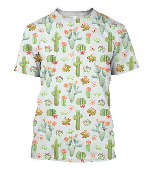 3D All Over Printing Flower And Cactus Hoodie-Apparel-NTH-T-Shirt-S-Vibe Cosy™