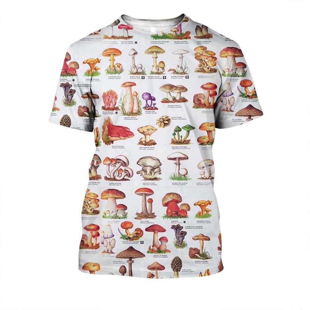 A Lot Of Mushroom Art all over-Apparel-NTH-T-Shirt-S-Vibe Cosy™