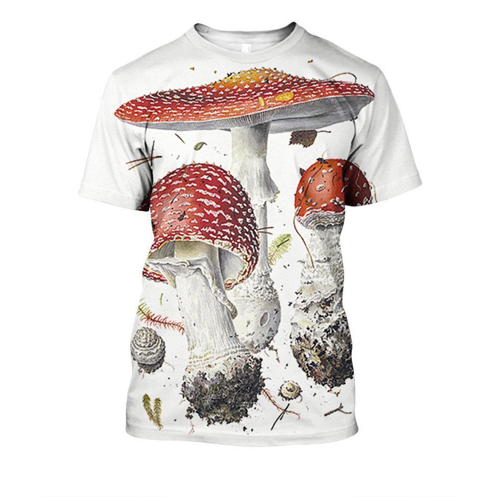 Beautiful Forest Mushrooms Art all over-Apparel-NTH-T-Shirt-S-Vibe Cosy™