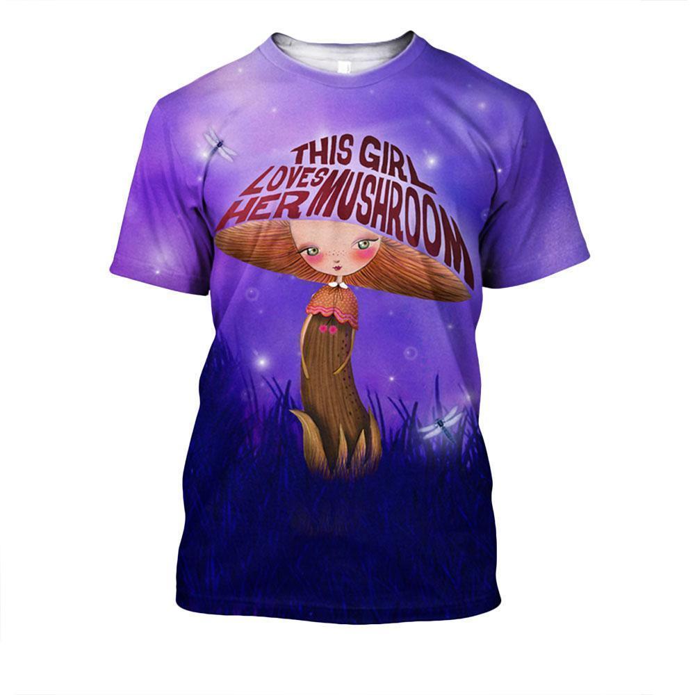 3D All Over Print This Girl Loves Her Mushrooms Hoodie-Apparel-NTH-T-Shirt-S-Vibe Cosy™