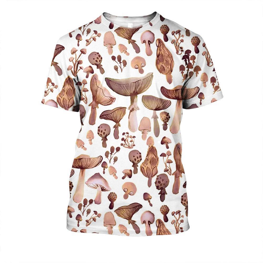 Watercolor Mushrooms-Apparel-NTH-T-Shirt-S-Vibe Cosy™