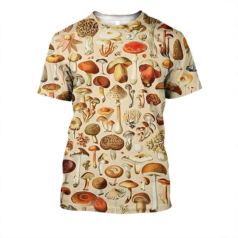 All Over Print beautiful forest mushrooms-Apparel-NTH-T-Shirt-S-Vibe Cosy™