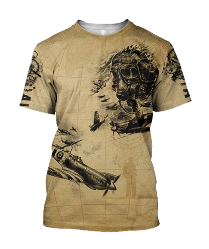 Aviator fly high brave and safe all over printed shirts for men and women JJ030101-Apparel-Huyencass-T-Shirt-S-Vibe Cosy™