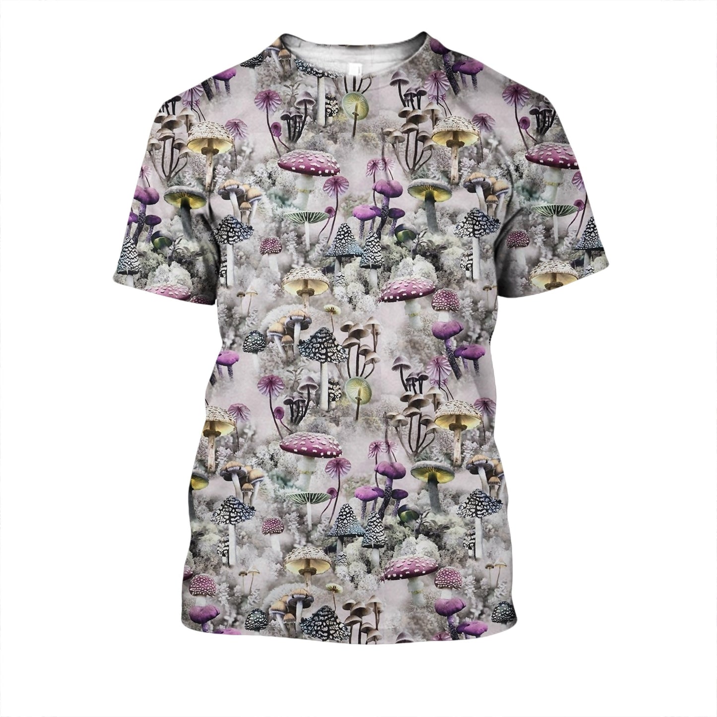3D All Over Print Mushrooms and Winter Shirt-Apparel-NTH-T-Shirt-S-Vibe Cosy™