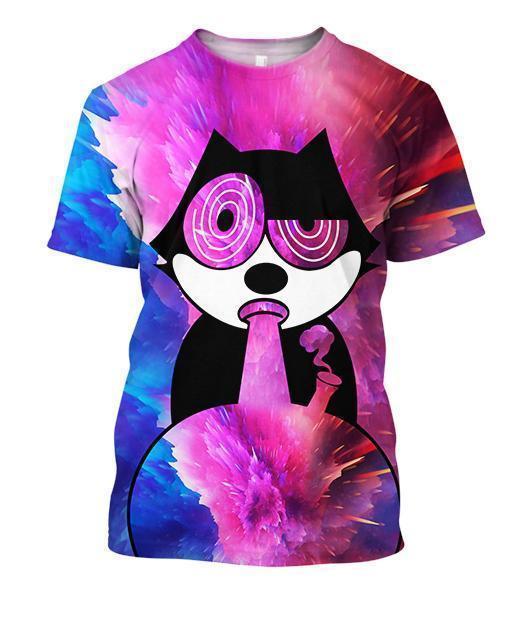 3D All Over Print Gato Felix Hoodie-Apparel-RoosterArt-T-Shirt-S-Vibe Cosy™