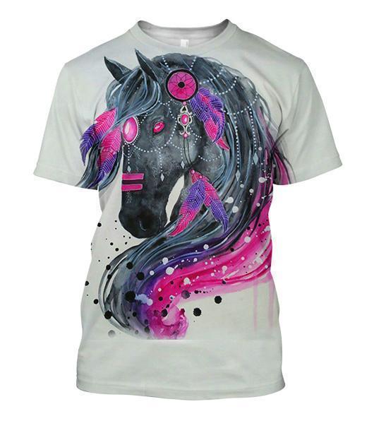 3D All Over Print Horse Beautiful Shirts-Apparel-Phaethon-T-Shirt-S-Vibe Cosy™