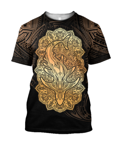 Wild Shark Polynesian 3d all over printed shirt and short for man and women JJ190202 PL-Apparel-PL8386-T-shirt-S-Vibe Cosy™