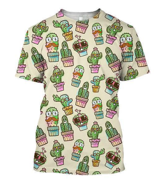 All Over Printing Cactus Funny Shirt-Apparel-Phaethon-T-Shirt-S-Vibe Cosy™