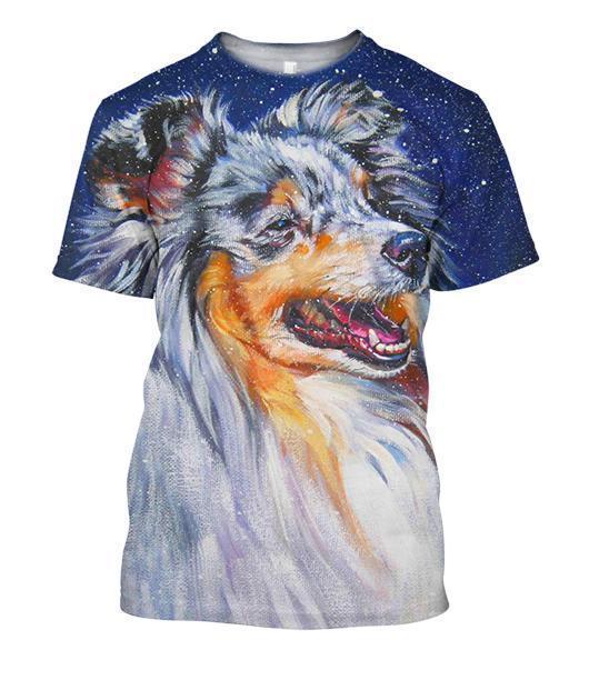 3D All Over Print Shelties Blue Merle Dog Hoodie-Apparel-Phaethon-T-Shirt-S-Vibe Cosy™