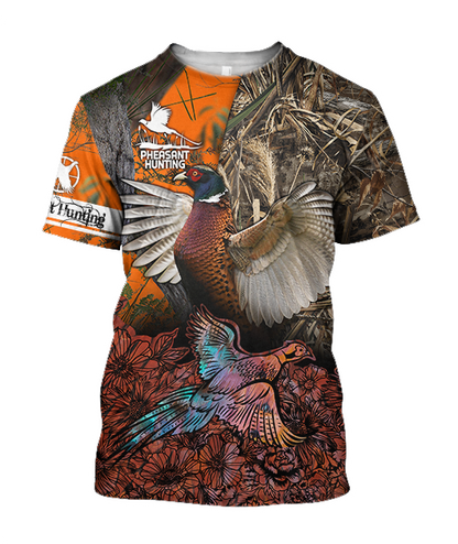 Pheasant Hunting 3D All Over Printed Shirts For Men And Women JJ050203-Apparel-MP-T-Shirt-S-Vibe Cosy™