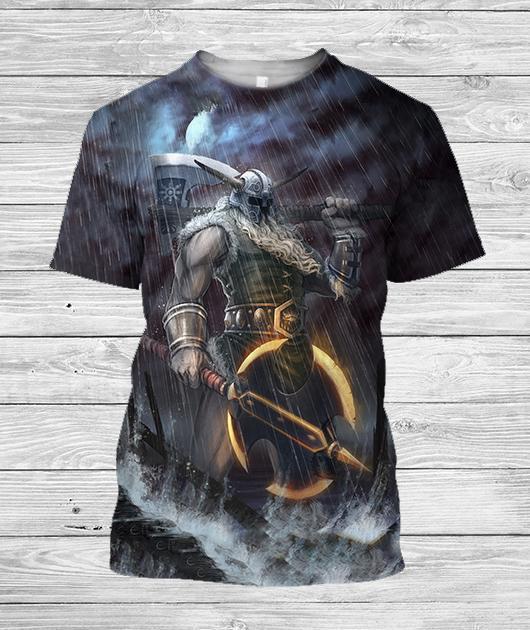 3D All Over Printed Viking Warrior Clothes-Apparel-HP Arts-T-Shirt-S-Vibe Cosy™