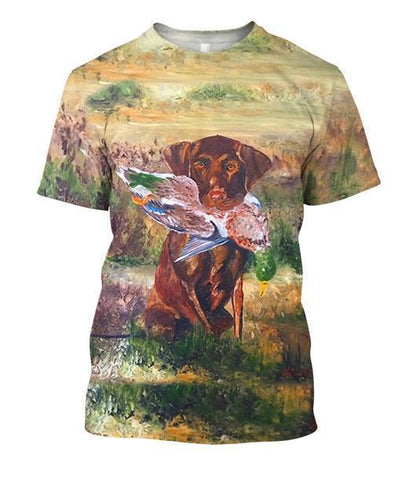 3D All Over Print Hunting Dog Duck Hoodie-Apparel-Phaethon-T-Shirt-S-Vibe Cosy™
