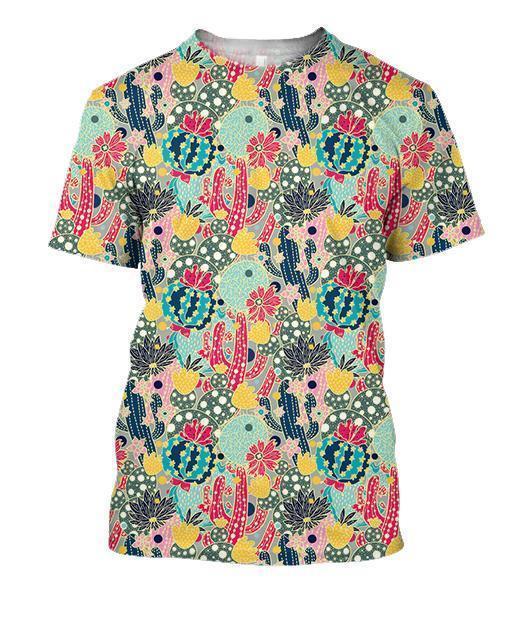 All Over Printing Cactus Color Shirt-Apparel-Phaethon-T-Shirt-S-Vibe Cosy™
