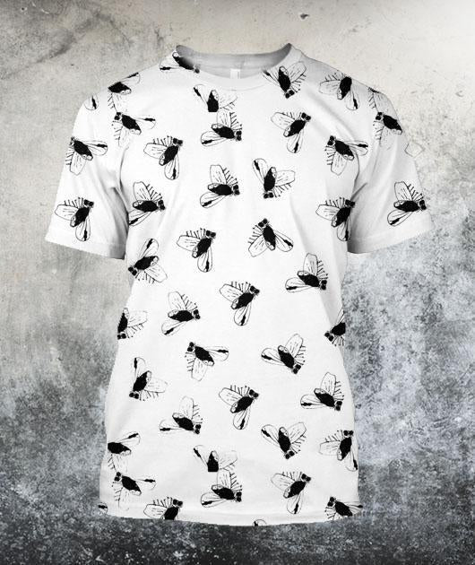 All Over Printed Flies Hoodie-Apparel-GP Art-T-Shirt-S-Vibe Cosy™