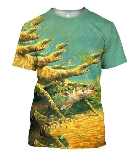 Fish Sport Water Fishes Under water Lake River Art-Apparel-Phaethon-T-Shirt-S-Vibe Cosy™