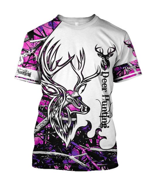 DEER HUNTING MUDDY GIRL CAMO 3D ALL OVER PRINTED SHIRTS FOR MEN AND WOMEN JJ051202 PL - Amaze Style™-Apparel