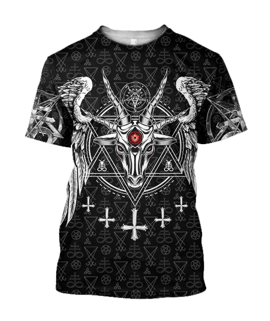 Satanic Devil 3D All Over Printed Hoodie JJ130201-Apparel-MP-T shirt-S-Vibe Cosy™