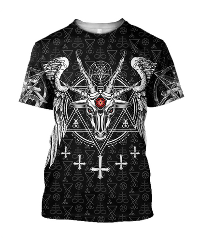 Satanic Devil 3D All Over Printed Hoodie JJ130201-Apparel-MP-T shirt-S-Vibe Cosy™