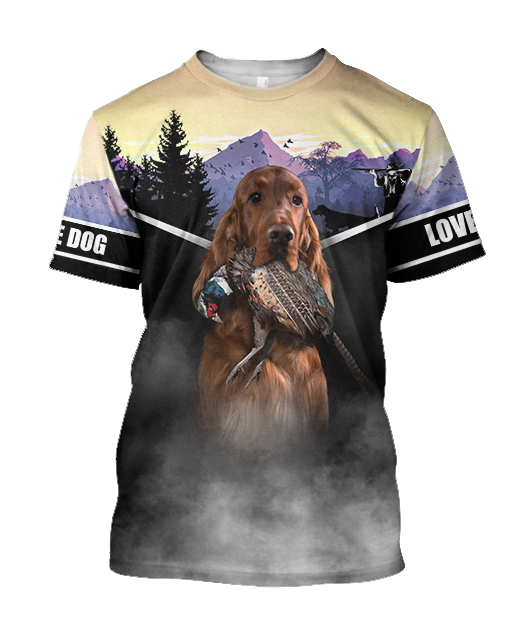 Pheasant Setter Hunting 3D All Over Printed Shirts For Men And Women JJ080203-Apparel-MP-T-Shirt-S-Vibe Cosy™