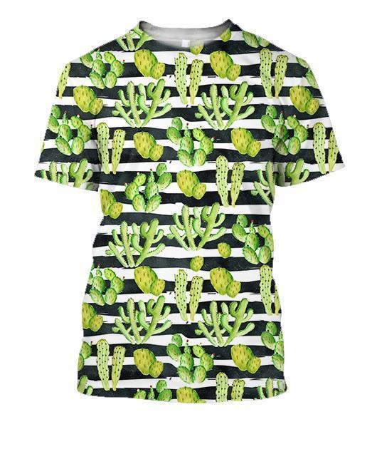 All Over Printing Beautiful Green Cacti Shirt-Apparel-Phaethon-T-Shirt-S-Vibe Cosy™