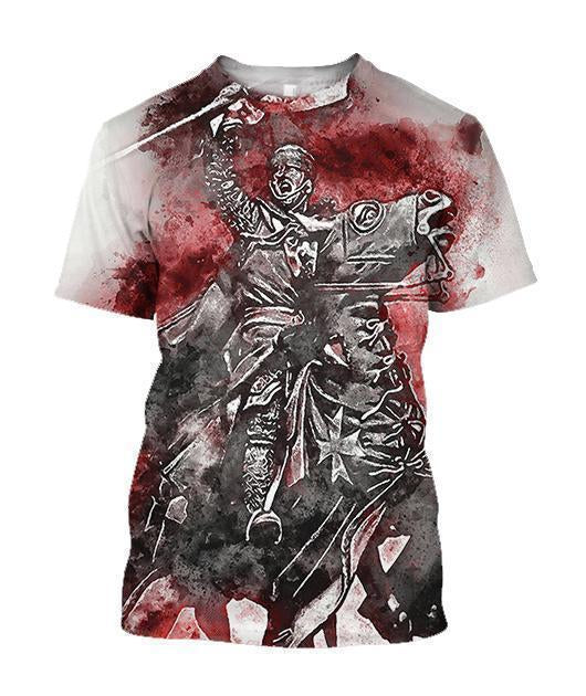 3D All Over Printed Templar Shirts-Apparel-HP Arts-T-Shirt-S-Vibe Cosy™