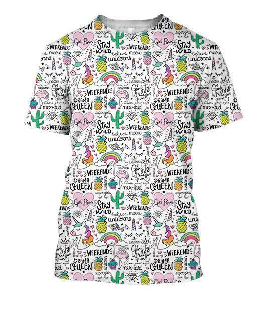 3D All Over Unicorn And Prama Queen Hoodie-Apparel-Phaethon-T-Shirt-S-Vibe Cosy™