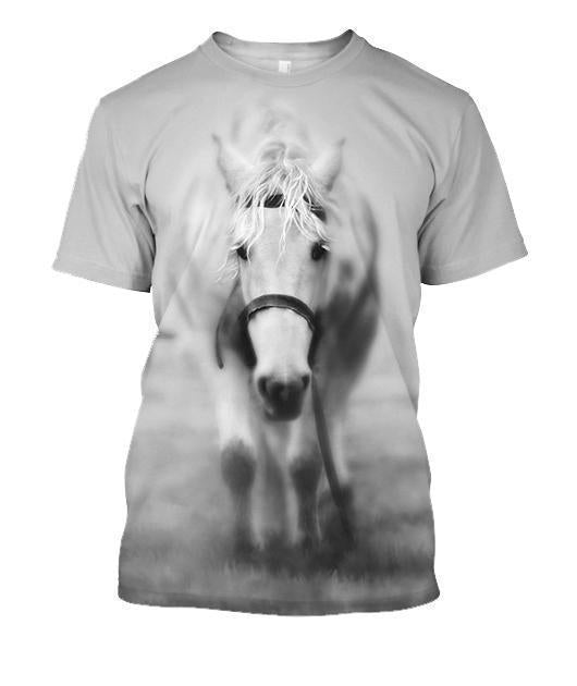 3D All Over Print White Horse Shirts-Apparel-Phaethon-T-Shirt-S-Vibe Cosy™