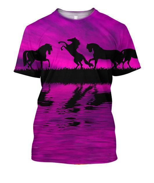 3D All Over Print Animals Horse Hoodie-Apparel-Phaethon-T-Shirt-S-Vibe Cosy™
