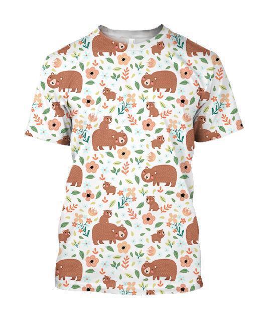 3D All Over Son And Mother Bear Hoodie-Apparel-Khanh Arts-T-Shirt-S-Vibe Cosy™