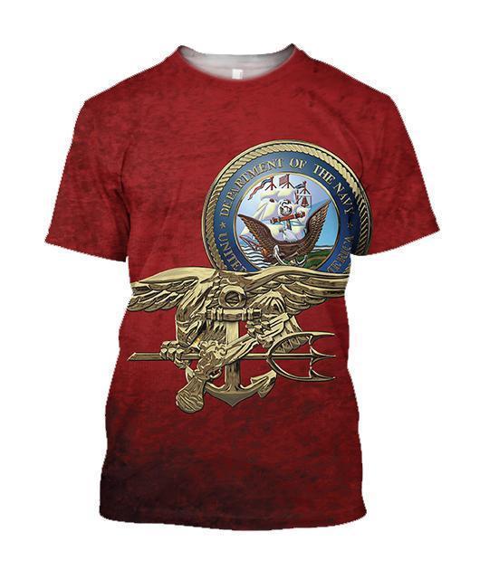 All Over Printed Navy Seals Trident Shirts-Apparel-HP Arts-T-Shirt-S-Vibe Cosy™