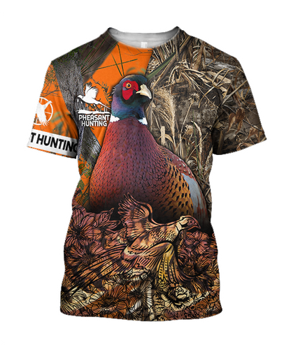 Pheasant Hunting 3D All Over Printed Shirts For Men And Women JJ130101-Apparel-MP-T-Shirt-S-Vibe Cosy™