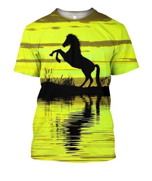 3D All Over Print Silhouette Hourse Shirts 2-Apparel-Phaethon-T-Shirt-S-Vibe Cosy™