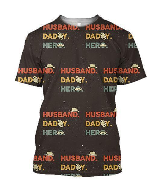 3D All Over Husband daddy Hero Hoodie-Apparel-Khanh Arts-T-Shirt-S-Vibe Cosy™