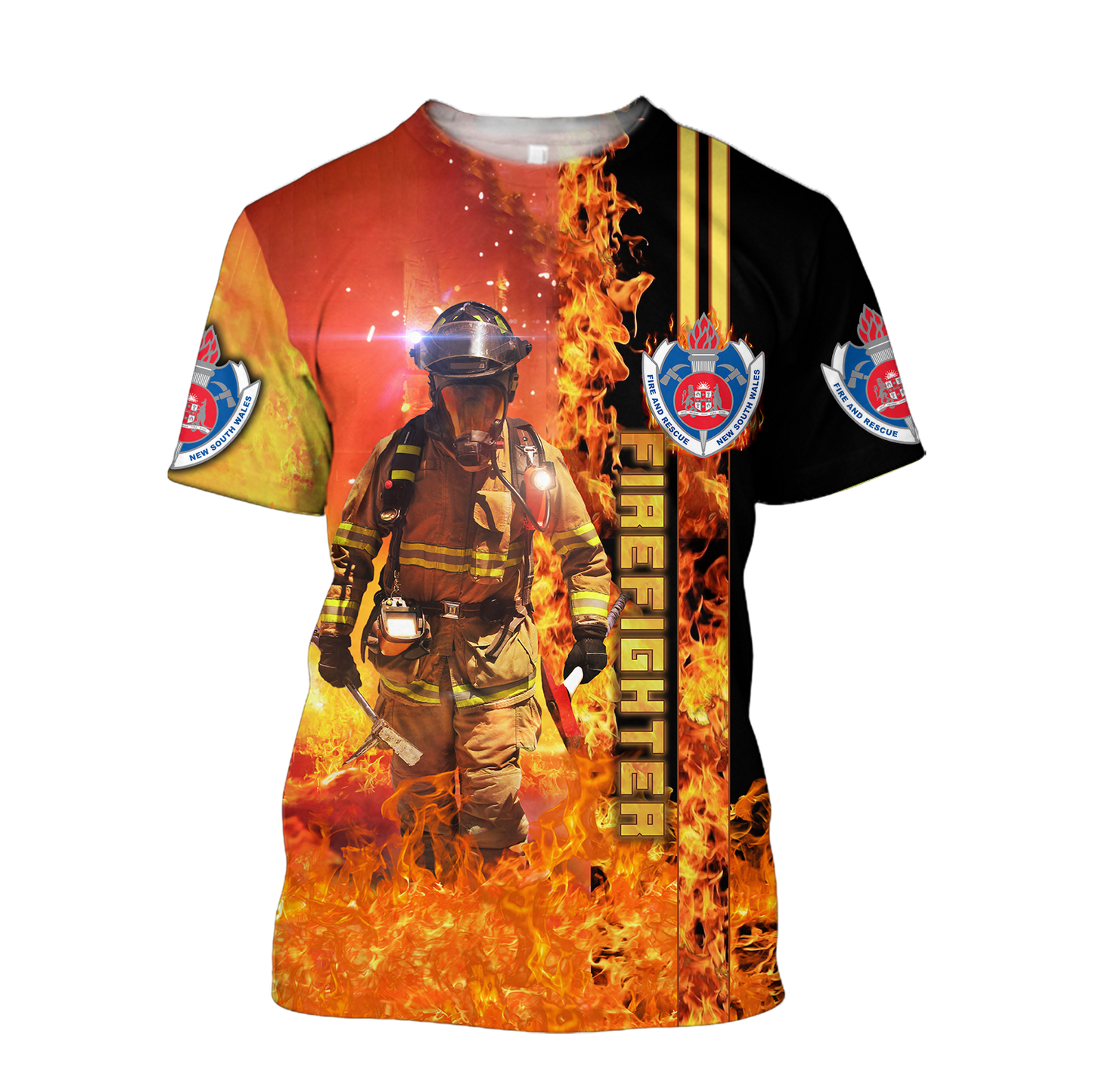 New South Wales Fire Fighter shirt for Men and Women AZ070101-Apparel-NNK-T-Shirt-S-Vibe Cosy™