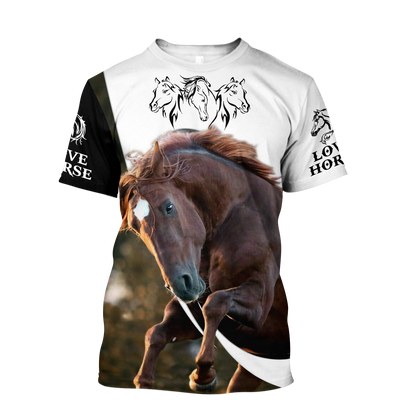 Love Horse 3D All over print for Men and Women shirt Pi030102-Apparel-NNK-T-Shirt-S-Vibe Cosy™