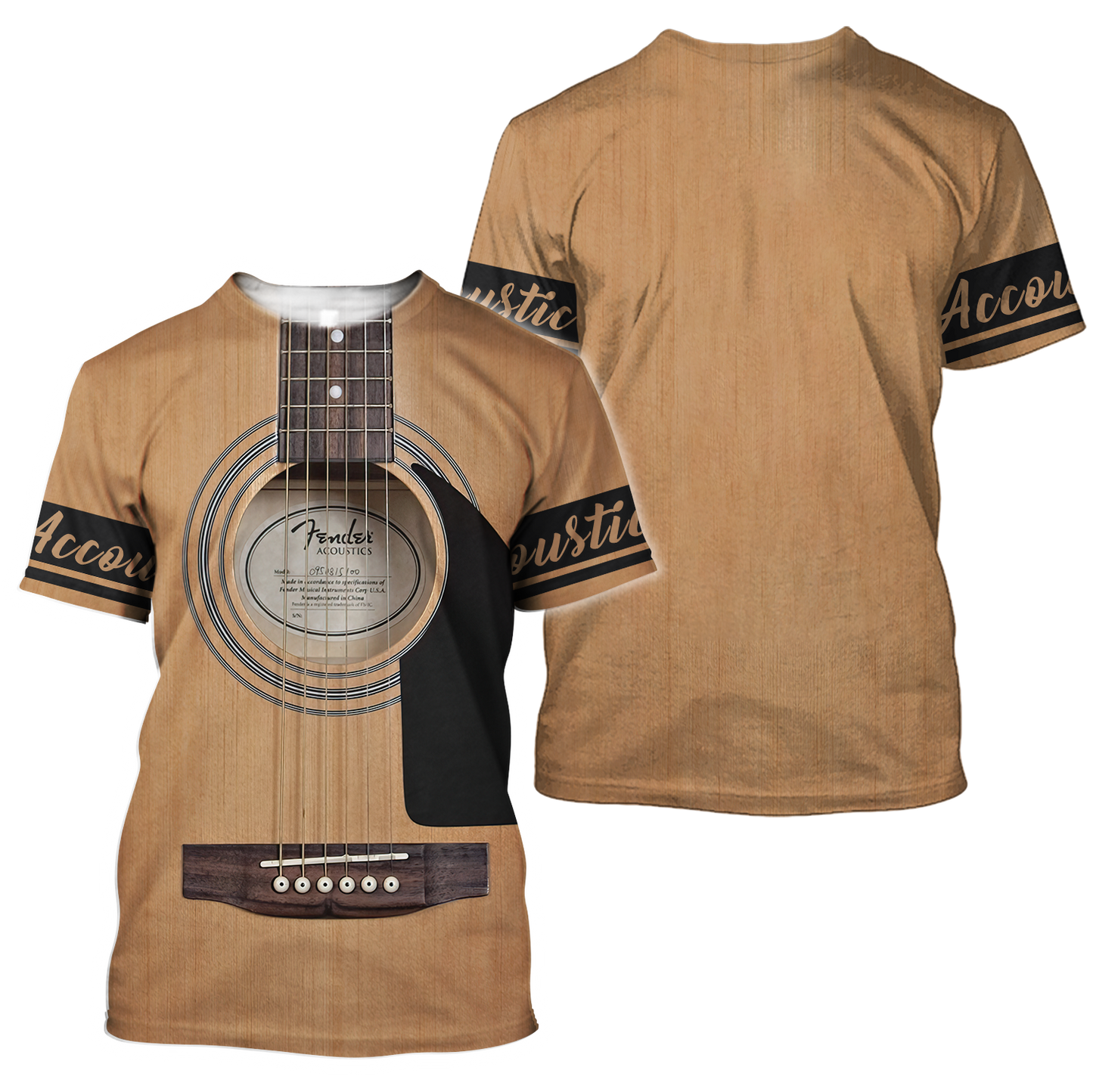 Acoustic Guitar 3D All Over Printed Shirts For Men and Women HAC290703-Apparel-TT-T-shirt-S-Vibe Cosy™