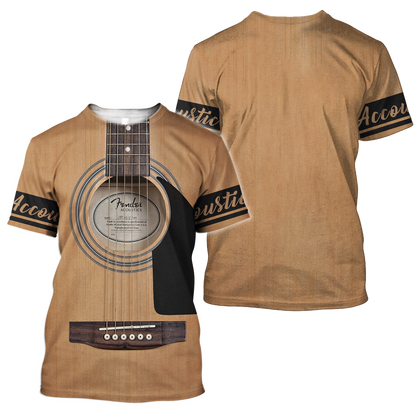 Acoustic Guitar 3D All Over Printed Shirts For Men and Women HAC290703-Apparel-TT-T-shirt-S-Vibe Cosy™