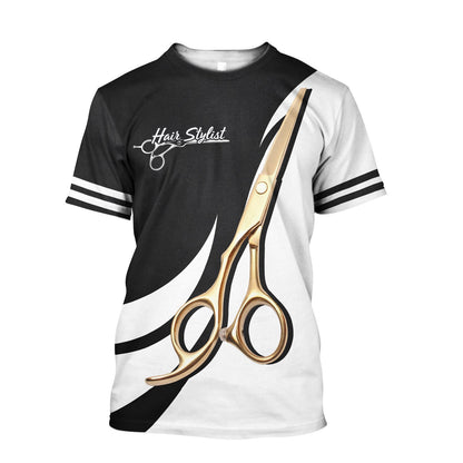 Hair stylist 3d hoodie shirt for men and women HG HAC140201-Apparel-HG-T-shirt-S-Vibe Cosy™